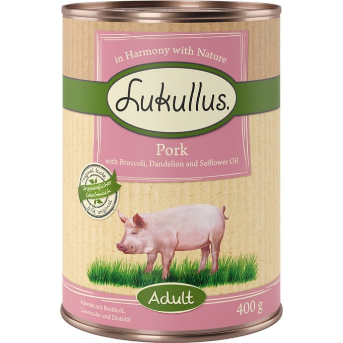Lukullus Varken & Broccoli Graanvrij - 6 x 400 g