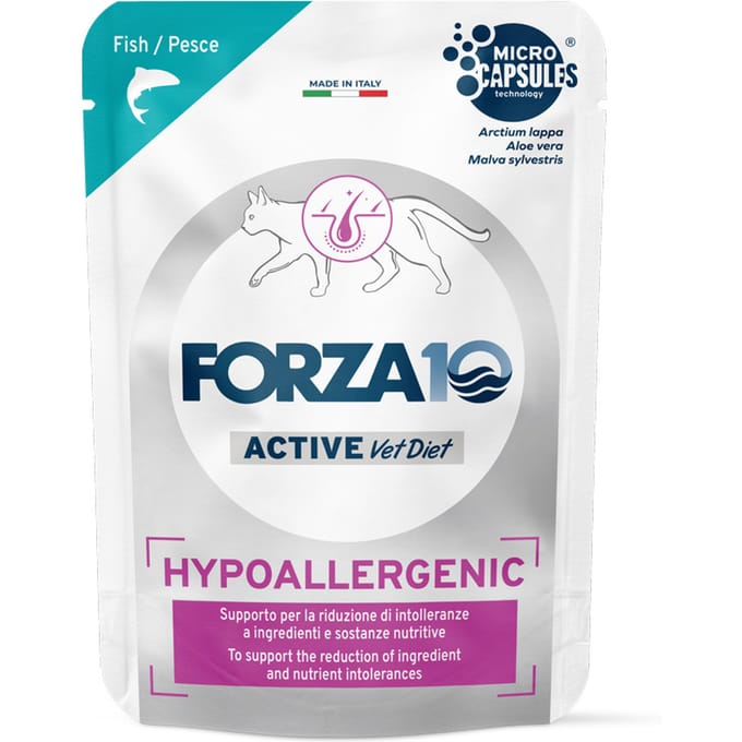 Forza 10 Hypoallergenic Active Vet Diet voor katten 12 x 80 g - Vis