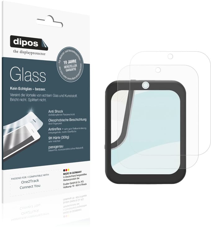 dipos – 2x Matte Pantserfolie geschikt voor One2Track Connect You | 9H Screenprotector