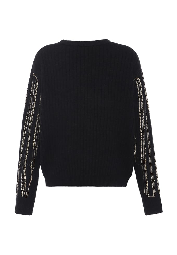 Faina Vest met pailletten Dames zwart