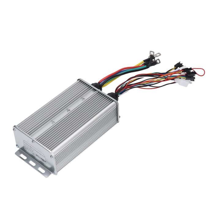 Contrôleur de vélo électrique 48V 72V 60A Mode Double 18 Tubes Contrôleur à Onde Sinusoïdale avec Connecteur SM Vélo Scooter Lithium gray