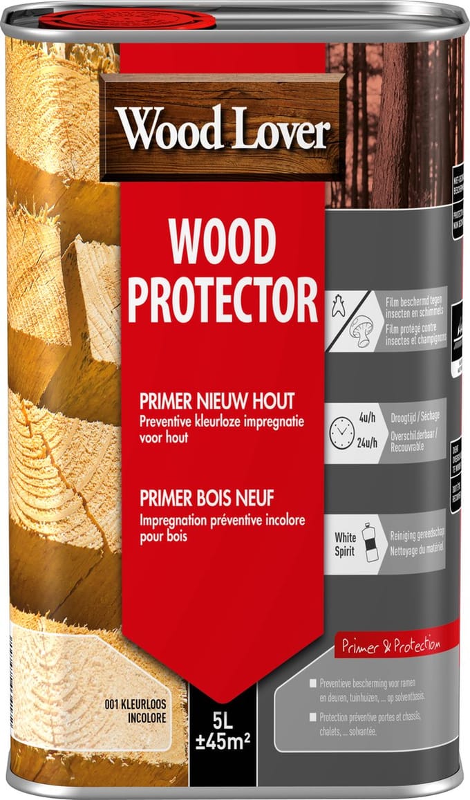 WoodLover Wood Protector - Kleurloos - 2.5L - 810m² - 001 - Colourless