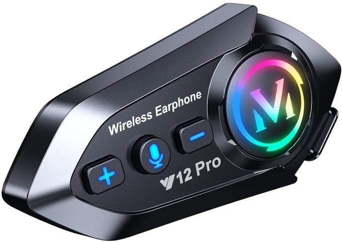 MRKK® Motorhelm Headset - Intercom - Bluetooth - Zwart