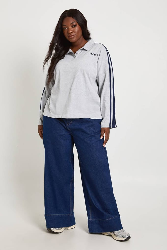 boohoo Dames Plus Sweatshirt Met Lange Mouwen | Grey | Maat: 16