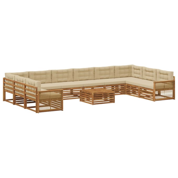 vidaXL - Sofa-Sets - 11 - st - Massief - Acacia - Hout