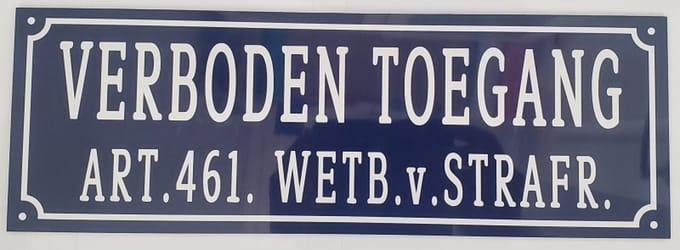 VERBODEN TOEGANG BORD 35X12CM