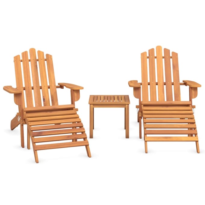 vidaXL - 3-delige - Loungeset - Adirondack - massief - acaciahout