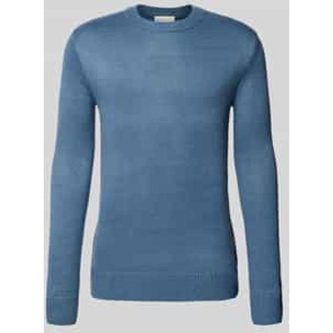 Regular fit gebreide pullover van ribtricot