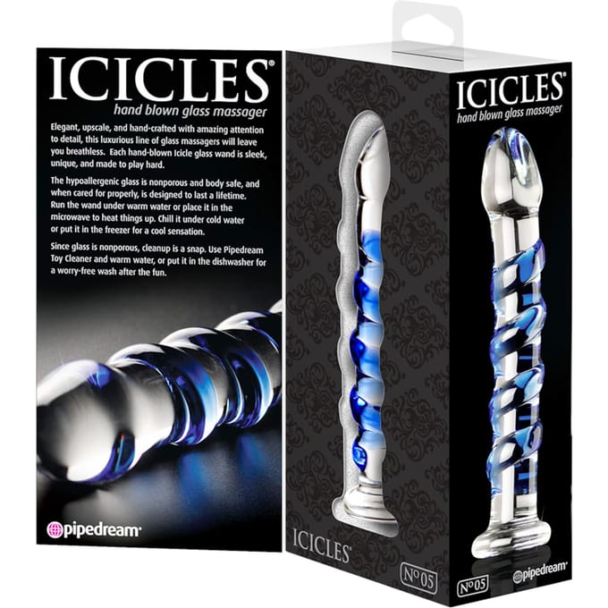 Pipedream Icicles glazendildo Icicles No. 5 blauw,transparant - 7 inch