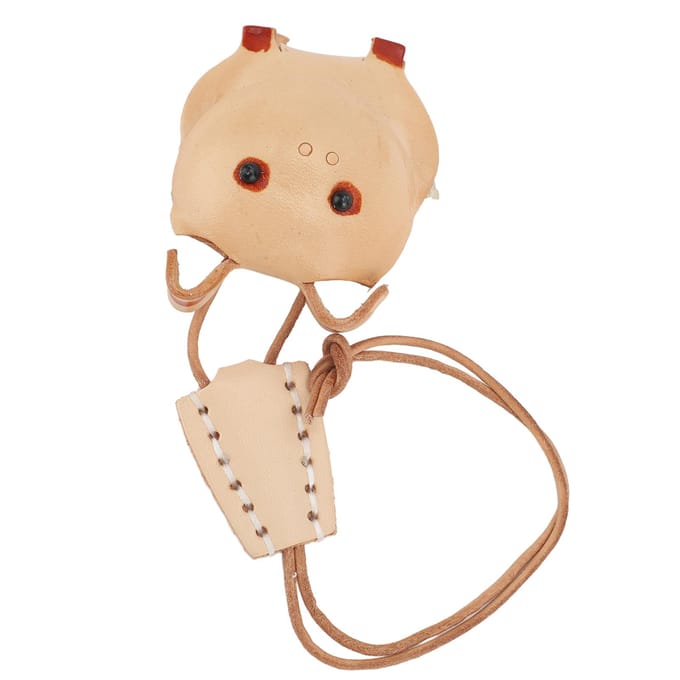 Sleutelhanger van Dierlijk Leer Levensgetrouw Zachte Aanraking Multifunctioneel Dierlijk Leer Hanger voor Handtas Pig Pattern beige