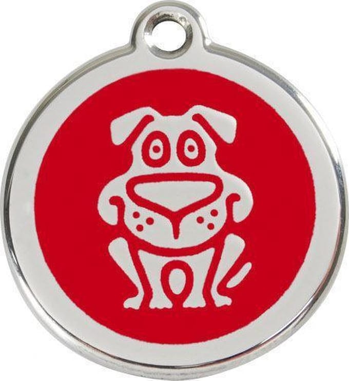 Red Dingo Hondenpenning 30 mm hond rood