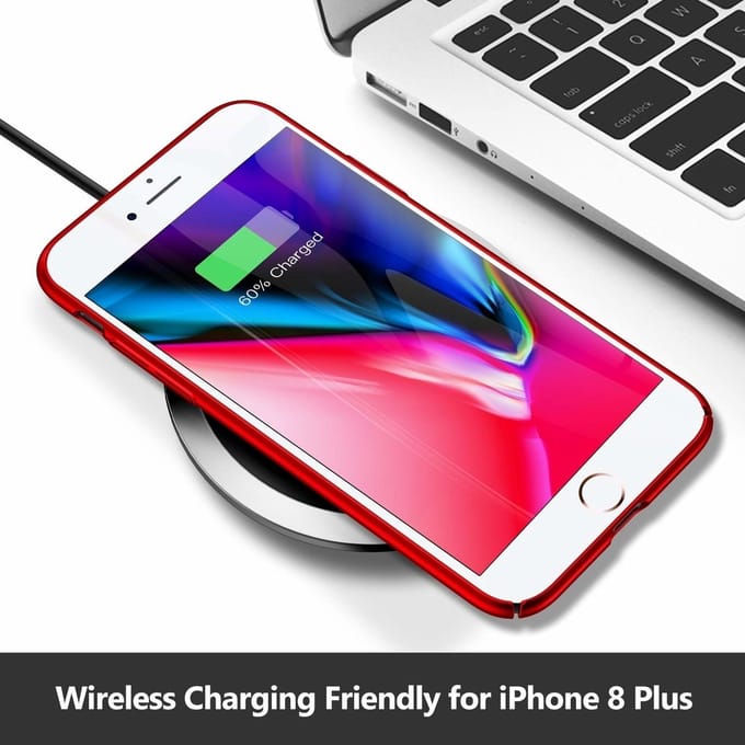 ShieldCase Ultra thin hoesje geschikt voor Apple iPhone 8 Plus / 7 Plus case - hardcover - hardcase - stevig hoesje - optimale bescherming - rood