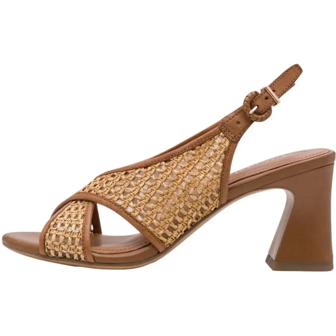 Tamaris Sandalen Met Hak cognac Raffia - Maat 38