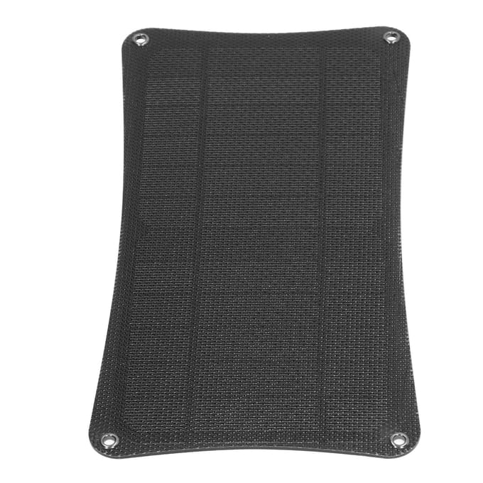 10W Zonnepaneellader Dubbele USB-uitgang IPX6 Waterdicht Draagbaar Lichtgewicht voor Telefoon Kamperen black