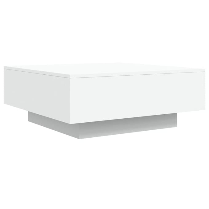 vidaXL - Salontafel - met - LED-verlichting - 80x80x31 - cm - wit
