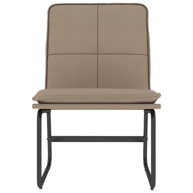 vidaXL - Loungestoel - 54x75x76 - cm - kunstleer - cappuccinokleurig
