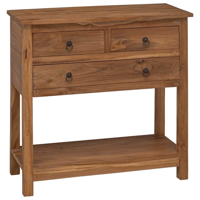 vidaXL - Dressoir - Naturel - 79 - x - 35 - x - 80 - cm - Massief - Teakhout
