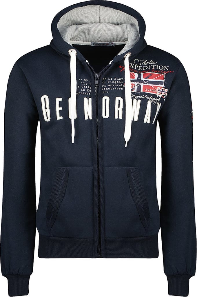 Vest Met Capuchon En Rits Blauw Geographical Norway Gason - S