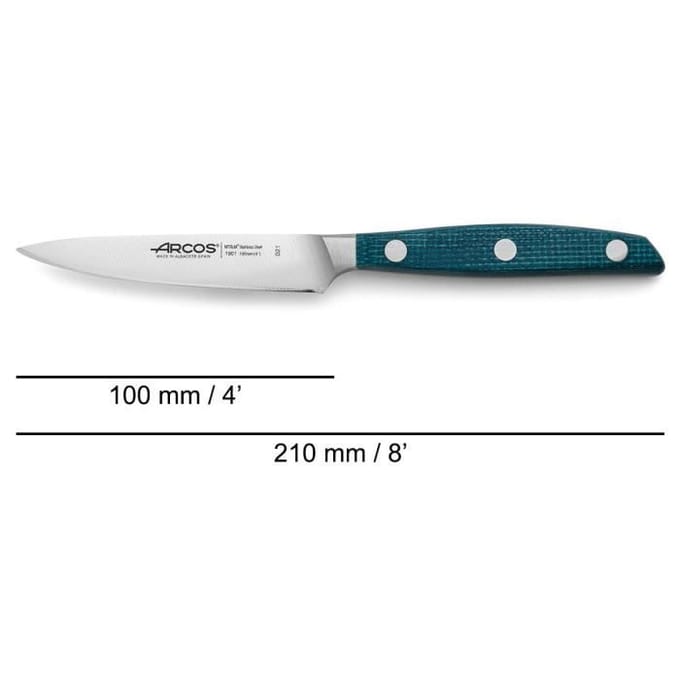 Coffret 3 couteaux - ARCOS - Brooklyn - Lames NITRUM® - Manches Micarta bleu - 100/150/190 mm