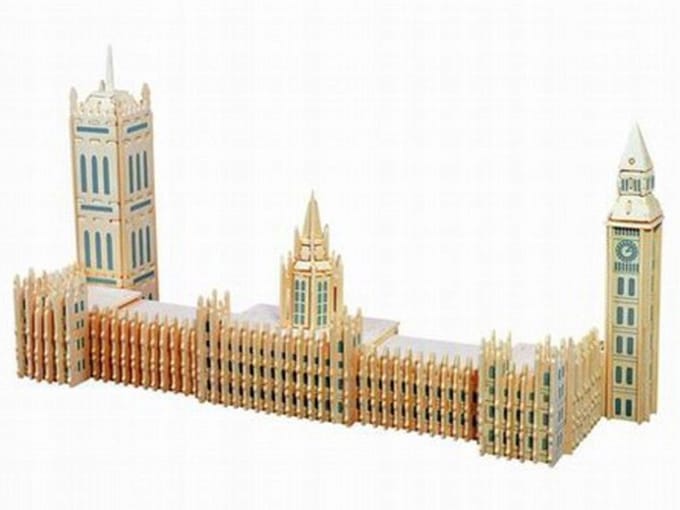 3D Houten Puzzel Big Ben Toren - Leerzaam Bouwpakket