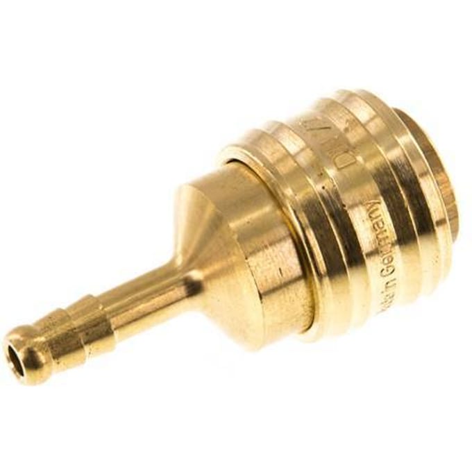 Messing DN 7.2 (Euro) Luchtkoppeling Snelkoppeling 6 mm Slangpilaar