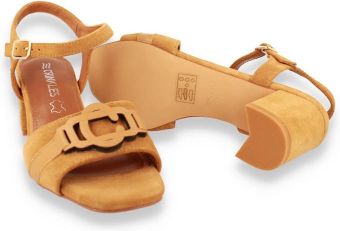 Crinkles Dames Sandalen | Cognac | Maat: 37