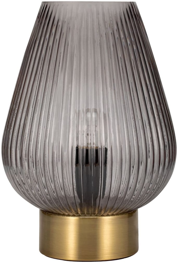 Pauleen LED-tafellamp Crystal Gloom E27 max. 40W Rookglas, Messing