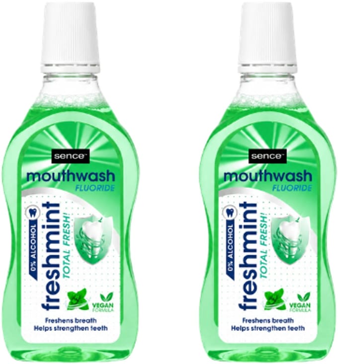 Sence Freshmint Total Fresh Mondwater - 2 x 500 ml