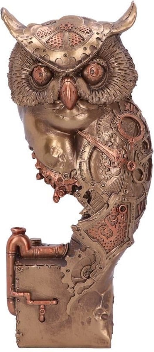 Nemesis Now Beeld/figuur - Ohm Owl - Steampunk Uil figuur - Bronskleurig - 29cm