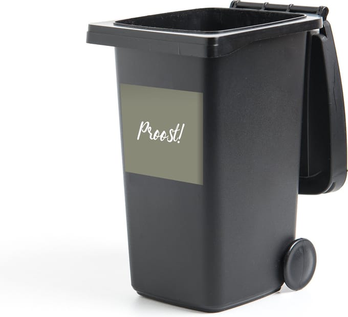 Container sticker Proost! - Quotes - Spreuken - Drinken - 40x40 cm - Kliko sticker