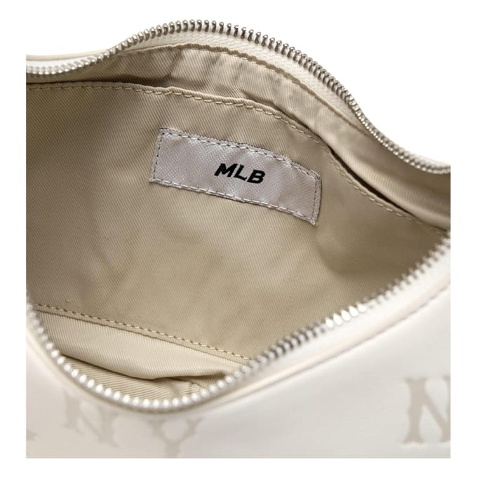 MLB New York Yankees Vintage Monochrome Reliëf Tote Bag Unisex Tote Bag Crème 3ABQM016N-50CRS Basic Set (Bag) white