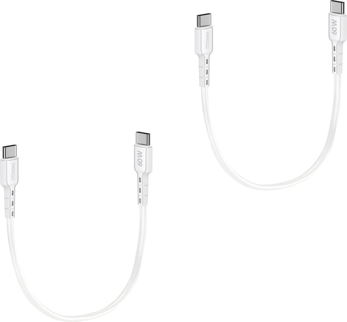 Usb C kabel - 30cm kort - 60W snelladen