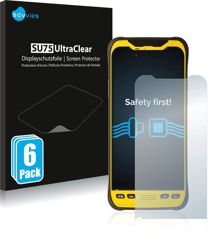 Savvies - Screenprotector voor Trimble TDC600 - Folie Beschermfolie transparant 6 Stuks