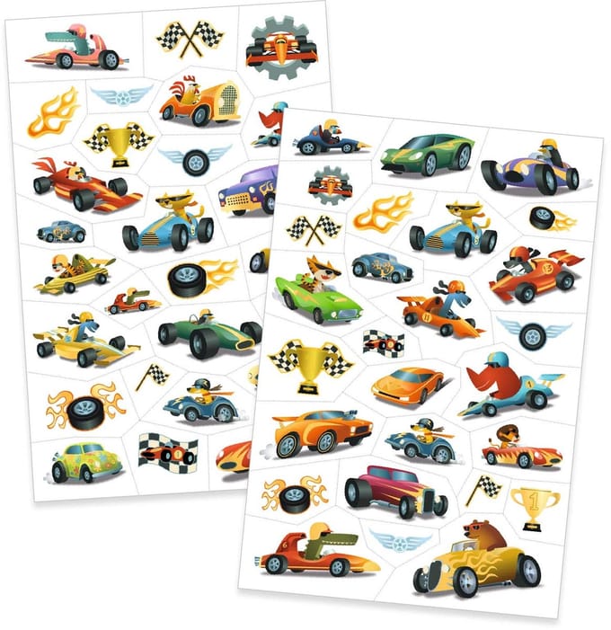 Djeco Grand Prix Tattoos MEER DAN 50 Stuks 3+