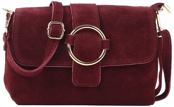 Giuliano lederen suede schoudertas Cosima - Dames - Bordeaux