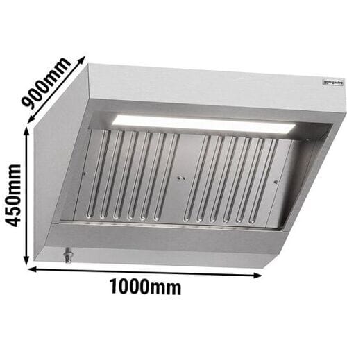 GGM Gastro Wandhaube - 1000mm - mit Filter & Lampe