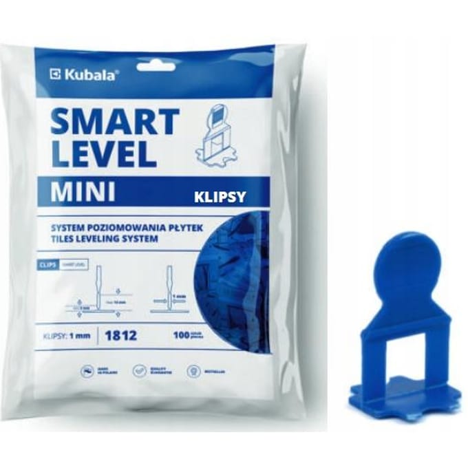 Kubala 1812 - Tegelnivellering Systeem - 1mm Clips - 100 stuks - Smart Level Mini