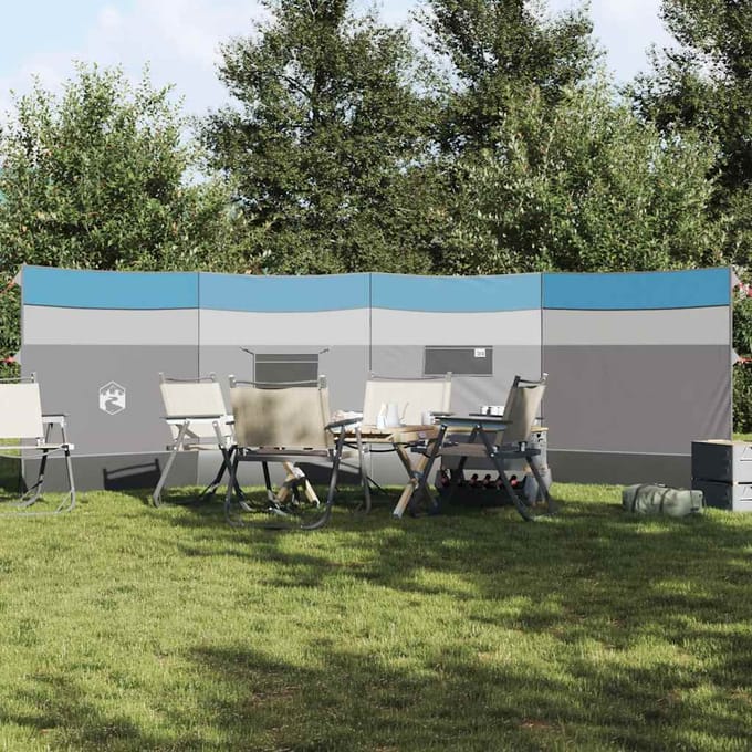 vidaXL - Windscherm - camping - waterdicht - 510x153 - cm - blauw