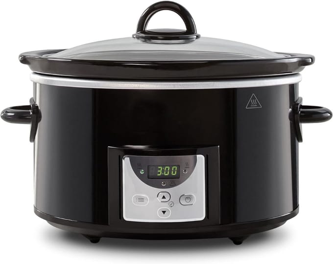 Core® Slowcooker met timer - Slowcooker - Crockpot - Zwart - 31cm x 22cm x 30cm