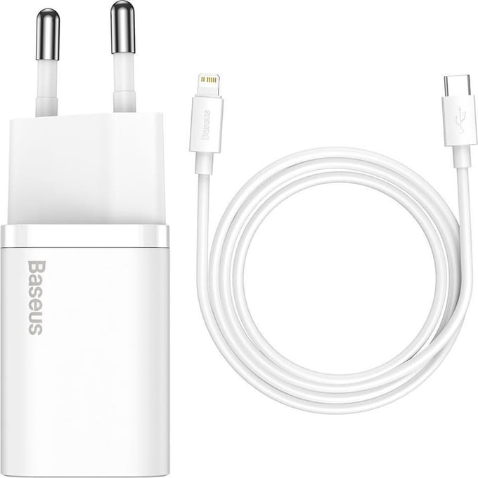 20W USB C Oplader met USB C naar Lightning Kabel - Snellader / Fast Charger - iPhone Oplader - Wit