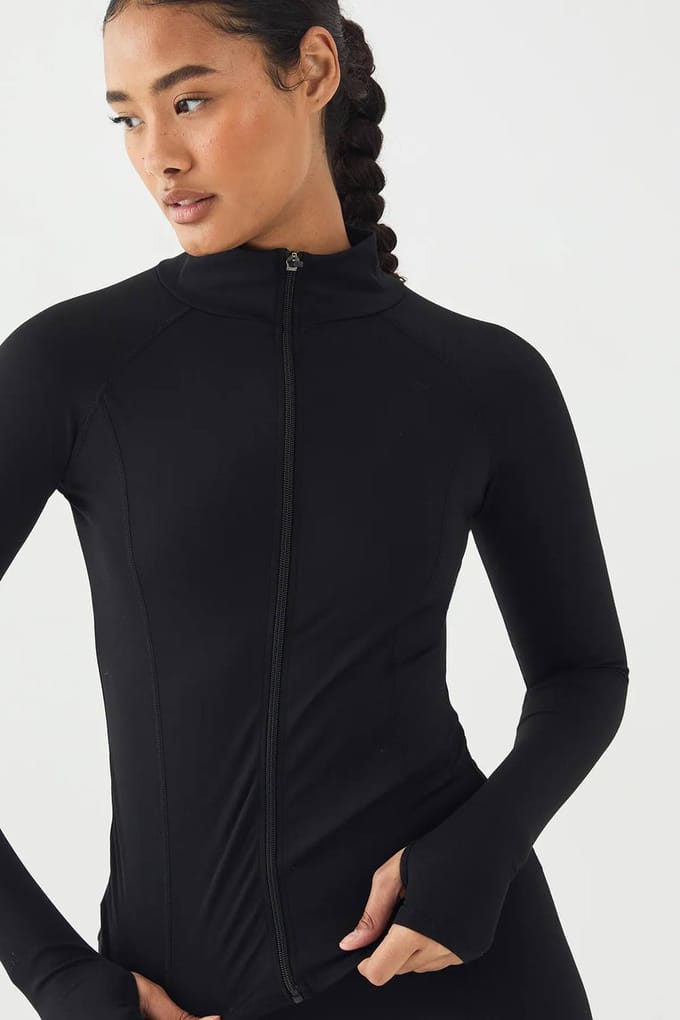Dames DSGN Studio Ultra Sculpt Zip Through Jacket | Black | Maat: Medium