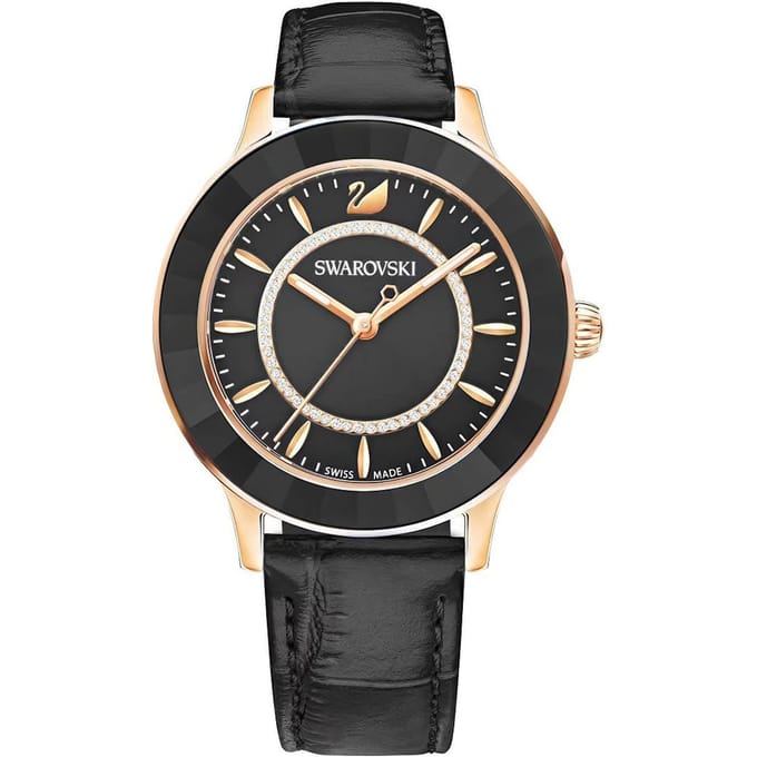 Swarovski 5414410 Octea Lux Roségoud Dameshorloge 39 black