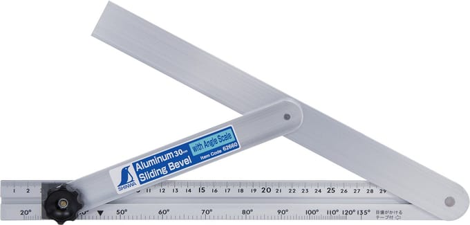 Shinwa timmermanshaak 30 cm (62660), hoekmeter, schuifmaat