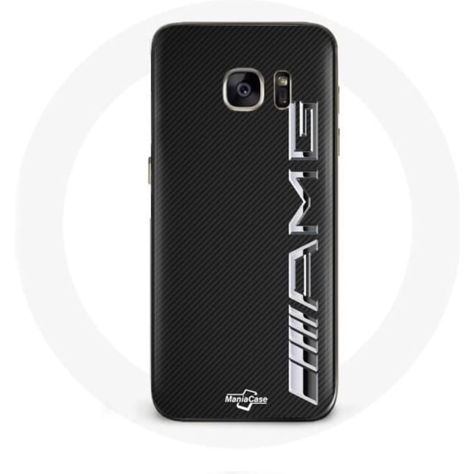 Hoesje voor Samsung Galaxy S7 Edge Amg-logo Carbontextuur
