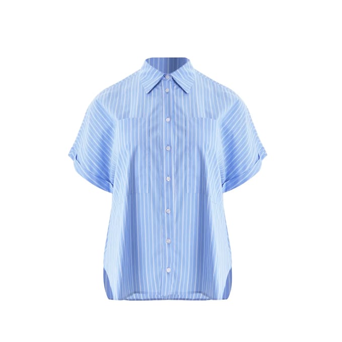 Gestreepte popeline blouse dames Mat Fashion