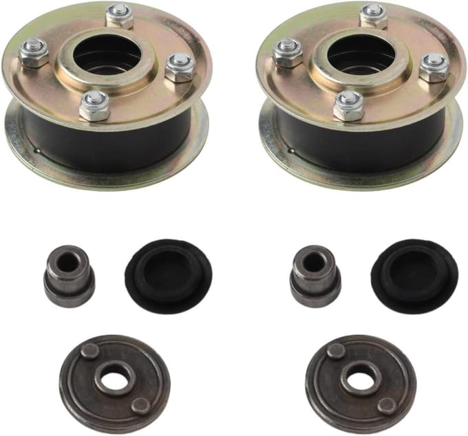 Maaier Katrol Kit - Reserveonderdelen Grasmaaier - Gazononderhoud - Robuuste Metaalconstructie - 2 Sets - Zilverkleurig
