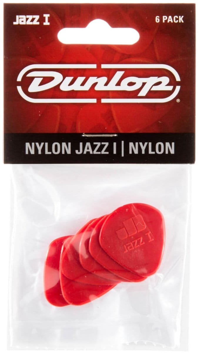 Jim Dunlop Jazz - Plectrums - Jazz I Nylon - 1,10 mm - Player's Pack 6 Stuks