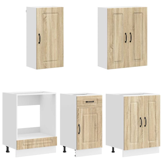 vidaXL - Keukenblok - KALMAR - 5 - st - Sonoma - Eiken - Bewerkt - hout