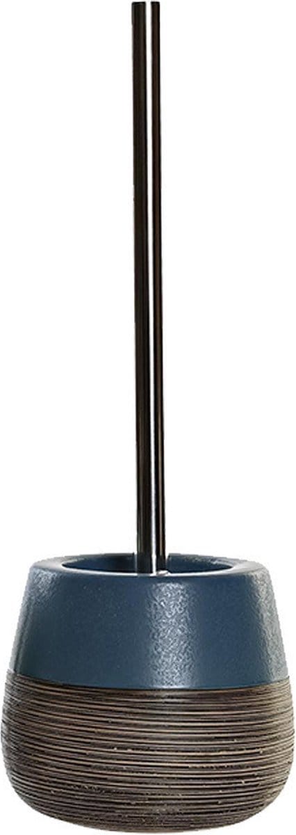 Items Toiletborstel met houder - polystone - marine blauw - 36 cm