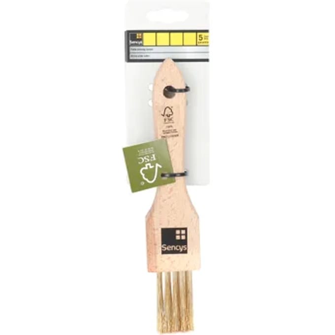 Sencys Platte Staalborstel Messing